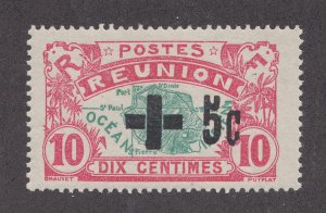 Reunion Sc B1 MLH. 1915 10c + 5c Semi-Postal, fresh, bright, , VLH, VF.