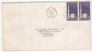 US #853 Worlds Fair Pair FDC