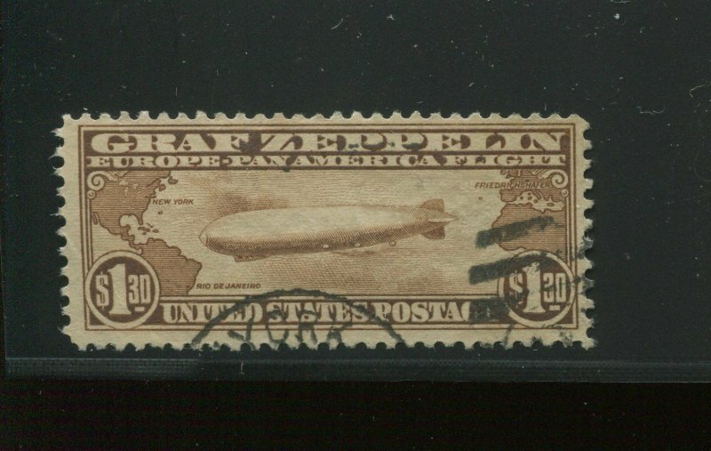 C14 Graf Zeppelin Air Mail Used Stamp (Stock Bx 2596)