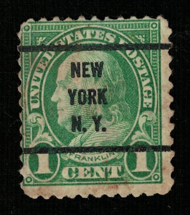 USA 1923 Benjamin Franklin, overprinted New York N. Y. 1c (ТS-1766)