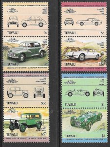 TUVALU 1984 Automobile Set Sc 271-274 MNH