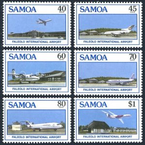 Samoa 711-716, MNH. Michel 635-640. Faleolo International Airport, 1988. Planes.