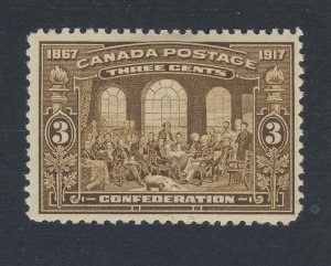 Canada 1917 Confederation Stamp; #135-3c MH F/VF Guide Value = $45.00