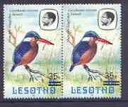 Lesotho 1986-88 Malachite Kingfisher Provisional 35s on 2...