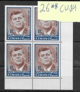 Ajman #26 MNH - Block - CAT VALUE $16.00