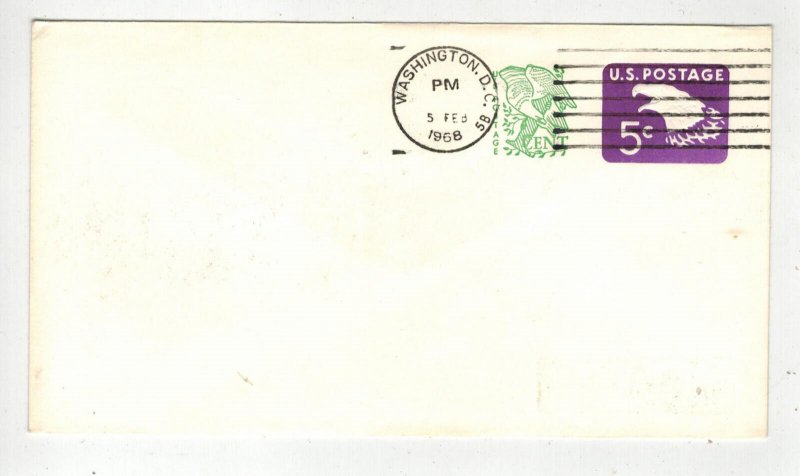 1968 SURCHARGED ENVELOPE FDC U553 EMBOSSED EAGLE ENV. Not Common