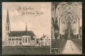 Switzerland 1908 St. Othmar Church St. Gallen Architect View Post Card # 1454-3