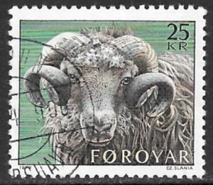 FAROE ISLANDS 1979 25kr RAM Sheep Issue Sc 42 VFU