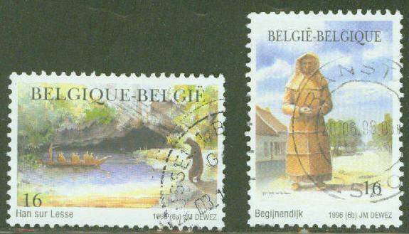 Belgium Scott 1612-13 used 1996 stamp set