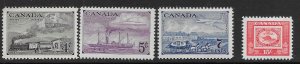 Canada 311-14   1951  set 4  fvf mint nh