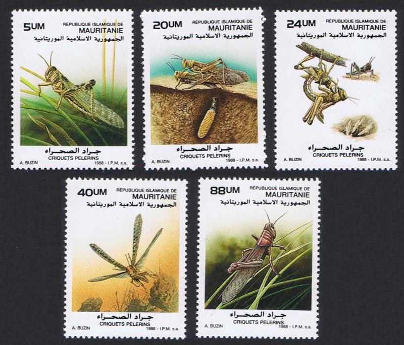 Mauritania Locusts 5v SG#925-929 SC#648=658 CV£10