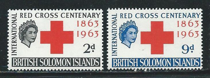 Solomon Islands 110-11 1963 Red Cross set NH