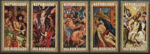 BURUNDI Sc#394-398 1972 Easter Paintings Complete Set OG Mint NH