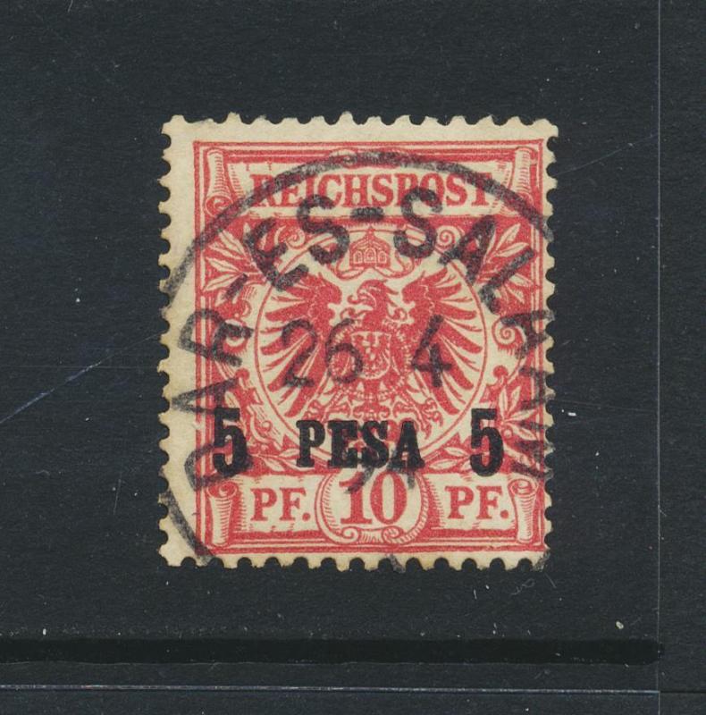 GERMAN EAST AFRICA 1893, 5p on 10pf VF USED Sc#3 (SEE BELOW)
