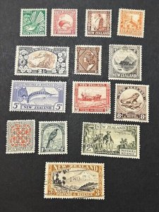 New Zealand Scott #203-216 VF Mint LH CV $64.25/ Price $20 + $1 shipping