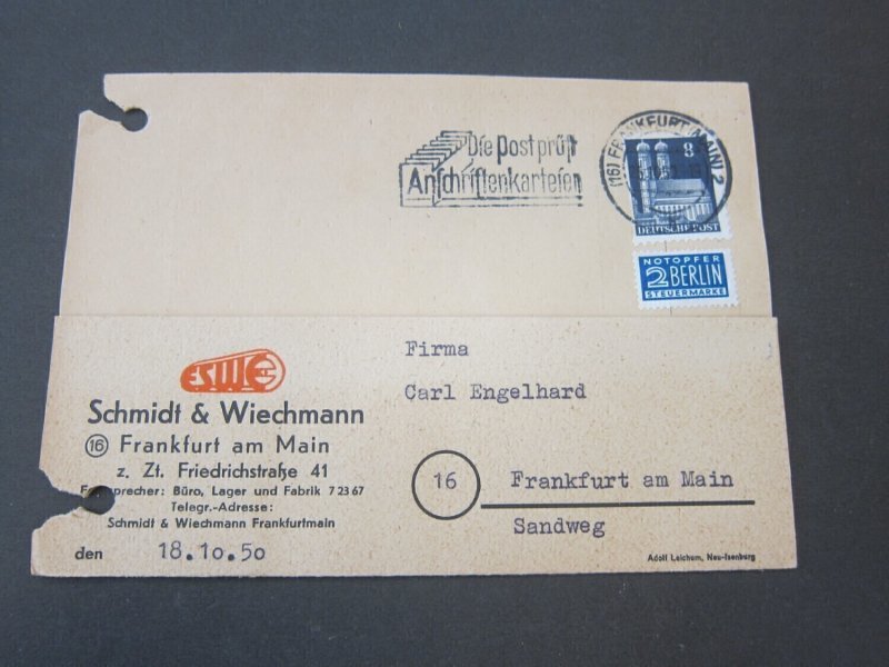 Germany 1950 invoice  OurRef:1443