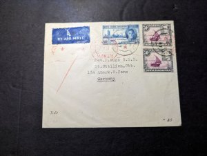 1937 British KUT Airmail Cover Lindo Tanganyika to St Ottilien Germany