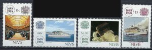 Nevis 571-74 MNH 1988 Lloyds of London (ak2577)