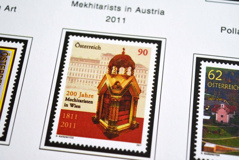 COLOR PRINTED AUSTRIA 2011-2020 STAMP ALBUM PAGES (101 illustrated pages)