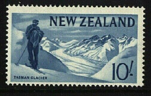 NEW ZEALAND 1960 10/- Glacier / Skier MNH..................................23032