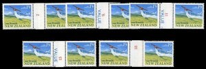 New Zealand 1960 1s9d in COIL PAIRS #2, 9, 11, 15, 18 VFM / MNH. SG 795 var.