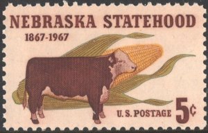 SC#1328 5¢ Nebraska Statehood Issue Single (1967) MNH