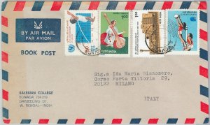 59190 - INDIA - POSTAL HISTORY: COVER to ITALY - MUSIC sport VOLLEYBALL-