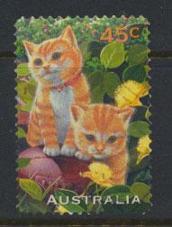 Australia SG 1652 Used  Self adhesive - Pets Cats