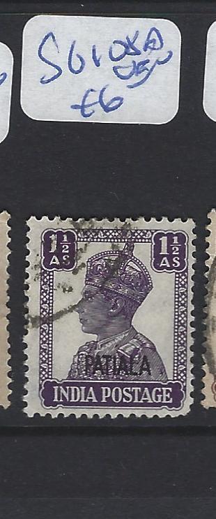 INDIA  PATIALA    (P2807B)   KGVI  1 1/2A  SG108A   VFU