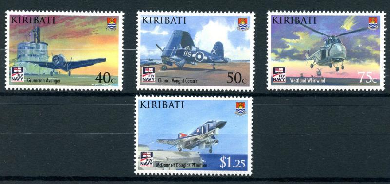 Kiribati 2009 MNH Naval Aviation 100th Anniv 4v Set Helicopters Ships Stamps