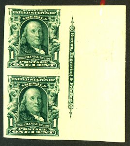 U.S. #314 MINT PAIR OG LH