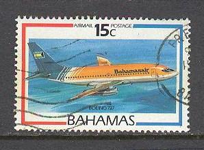 BAHAMAS Sc# C5 USED FVF Boeing 737 Airplane