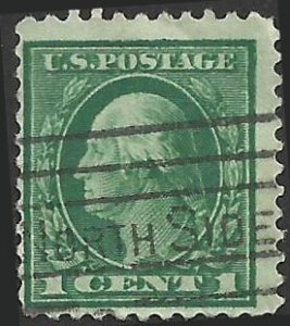 # 498 Used Slip Or Double Impression Green George Washington