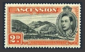 Ascension 43b perf 13 1/2, hinged. Mi 44aA. George VI, 1944. Green Mountains.