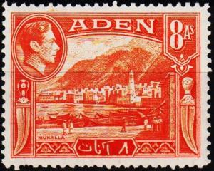 Aden.1939 8a  S.G.23 Mounted Mint