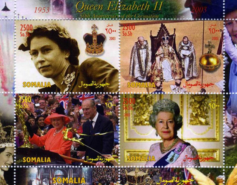 Somalia 2003 QUEEN ELIZABETH II Coronation Sheet Perforated Mint (NH)