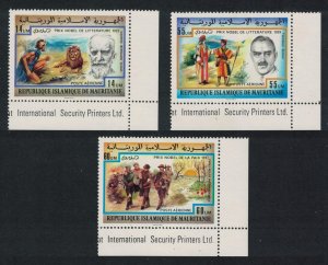 Mauritania Nobel Prize winners 3v Corners 1977 MNH SG#543-545