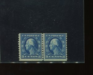 Scott 447 Washington Mint LINE Pair of 2 Stamps with PF Cert (Stock 447-PF 1)