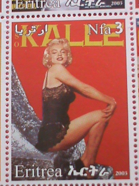 ERITREA STAMP-2003- MARILYN MONROE- COVER GIRL -MNH STAMP SHEET -RARE