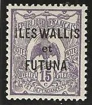 Wallis & Futuna,  9,  mint,  hinge remnant,   1920.  (f254)