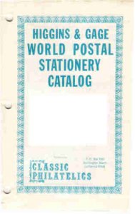 Sección 18/U - 1984 suplemento de precio catálogo ENTEROS POSTALES Higgins & Gage 