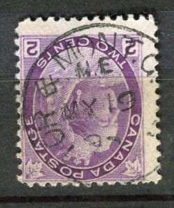 CANADA; 1898 early QV Maple Leaf issue used 2c. value Postmark