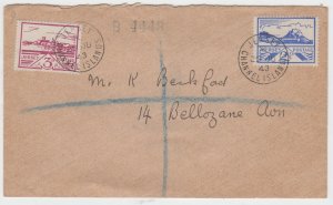 Jersey 1943 2½d & 3d Pictorial on clean Registered FDC