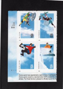 3321-3324 Xtreme Sports, MNH LL-PB/4