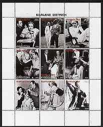 Kyrgyzstan 2000 Marlene Dietrich perf sheetlet containing...