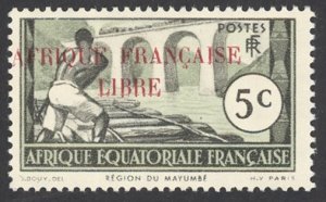 French Equitorial Africa Sc# 84 MH 1940-1941 5c Overprint