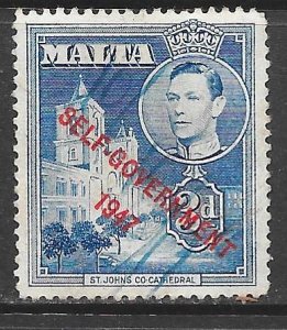 Malta 214: 3d St John's Co-Cathedral, Overprint, used, F-VF