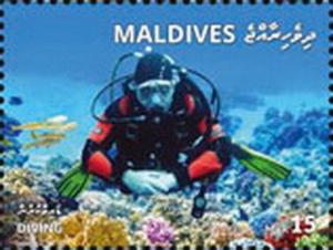 Z08 MLD1801local03a Maldives 2018 Diving MNH ** Postfrisch