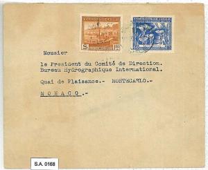 FISHING \ BOATS \ FLORA : POSTAL HISTORY : CHILE - COVER to MONACO !!
