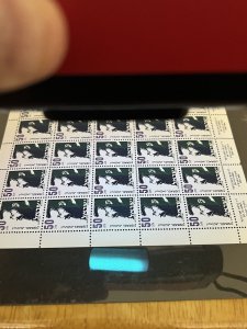 Israel 1986 Herzl Definitive 50a Complete Sheet Black Color 1 R Phosphor MNH!!